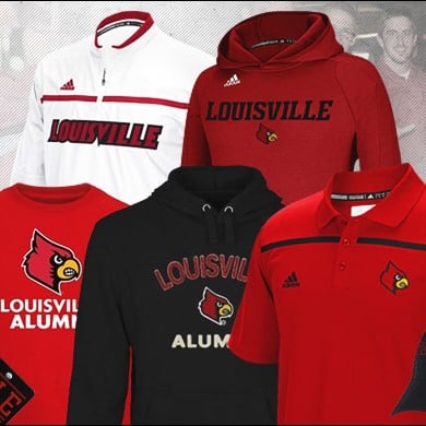 Men's Champion Red Louisville Cardinals Alumni Logo Pullover Sweatshirt Size: Large